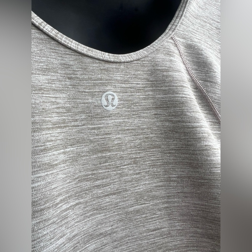 Lululemon Long Sleeve Align Shirt Crop Top Heathered Rover Brown Medium 10 - Picture 7 of 7